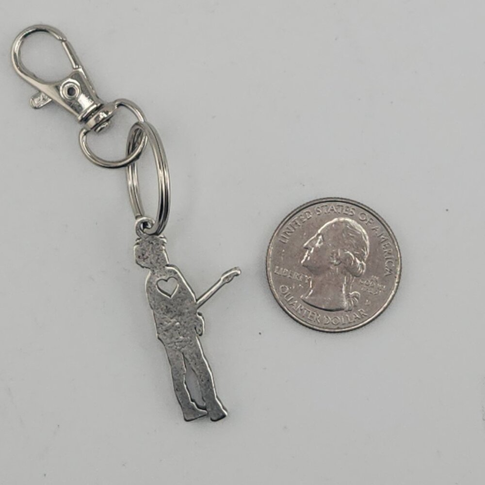 Handmade Pewter The Cure Robert Smith Charm - Bag Charm/Keychain/Zipper Pull